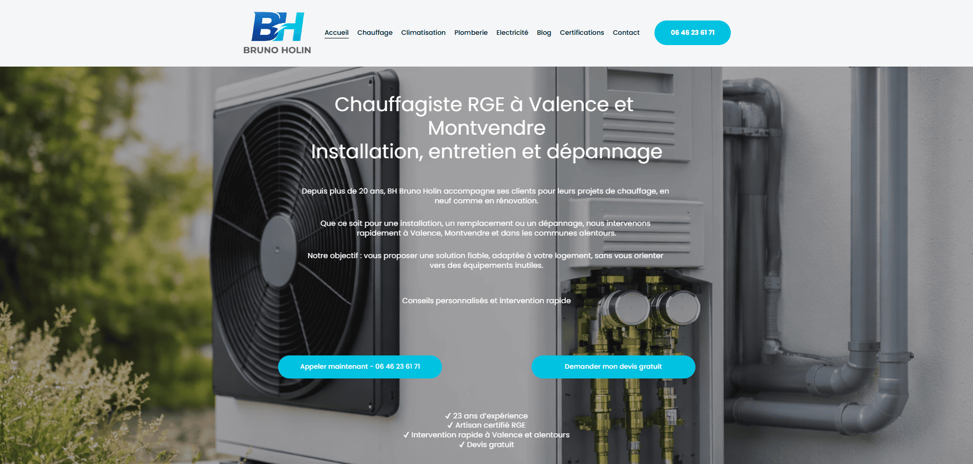 BH Bruno Holin — Site vitrine
